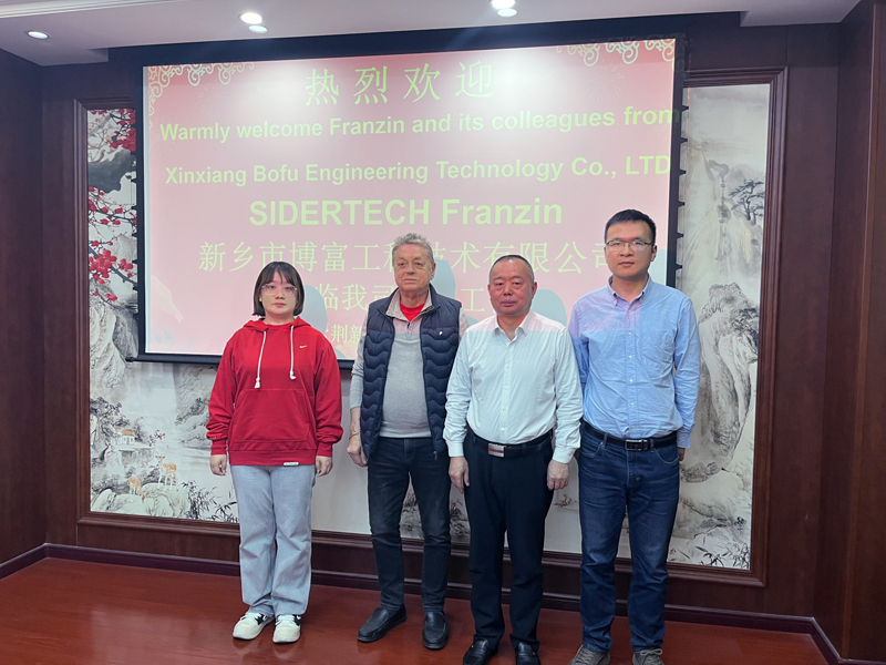 Italian clients visited the manufacturing factory to inspect the products.