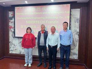 Italian clients visited the manufacturing factory to inspect the products.